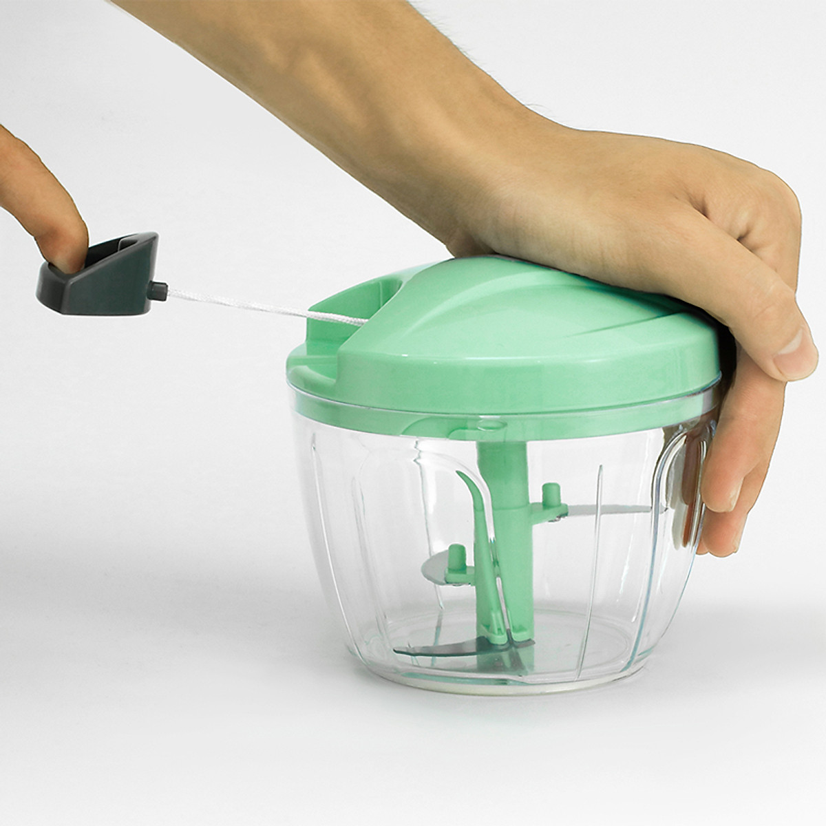 Máy xay tỏi ớt bằng tay Lock&amp;Lock Size M 650ml Màu xanh lá CKS309-GRN - Hàng chính hãng, lực nghiền mạnh với 3 lưỡi dao thép không gỉ - JoyMall