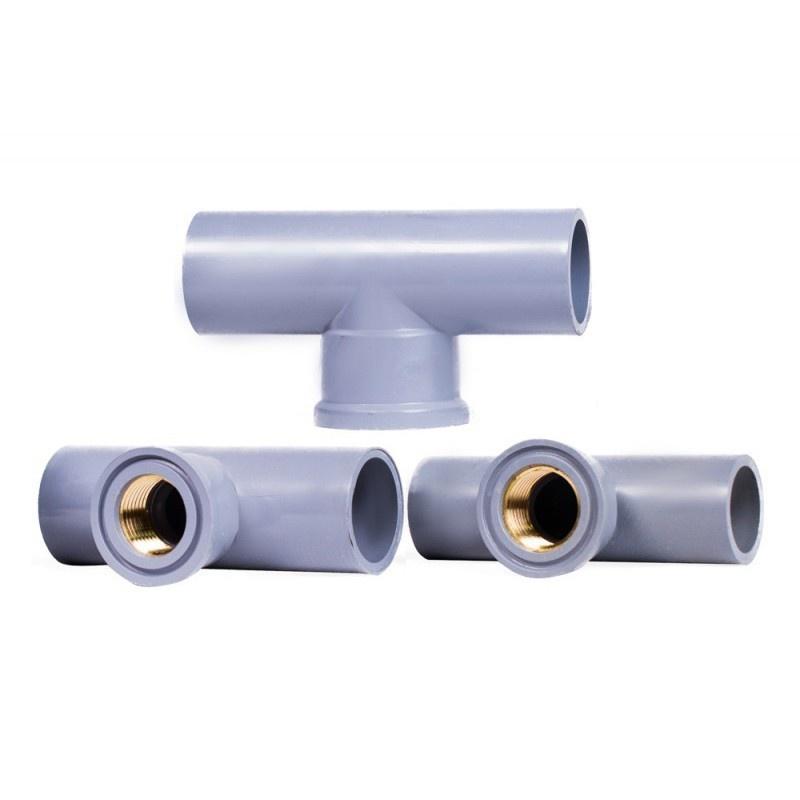 Tê ren đồng pvc nối ống nước dán keo đủ loại combo một túi