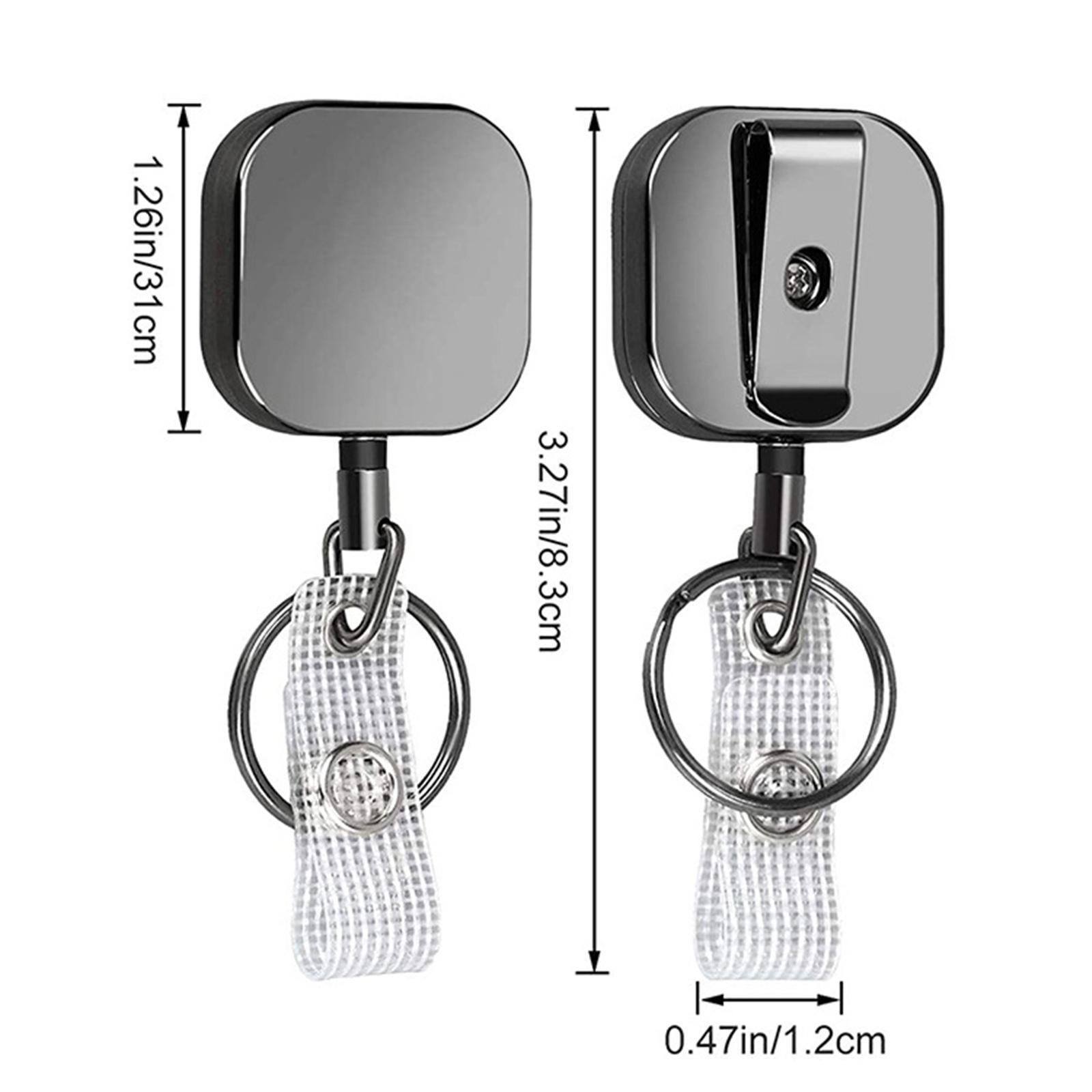 Retractable Badge Holders for Card Keychain Badge Holder Square