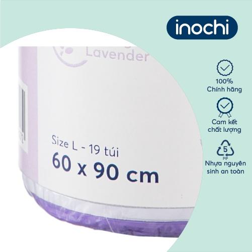 Túi rác tiện dụng Inochi -Soji 50L x 19 túi (Size L) Hương Lavender có quai