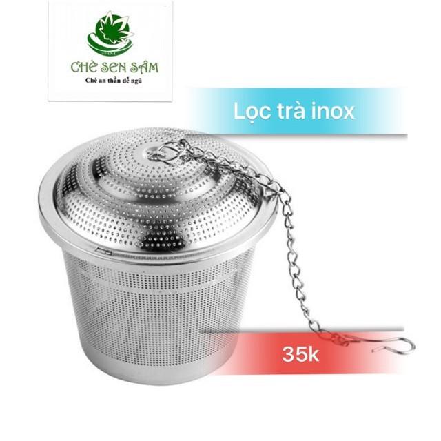 Lọc Trà Inox 304 HÌNH TRỤ Mạ Bạc Siêu Trắng Sáng - Có Dây Treo( SP nhiều kích thước)