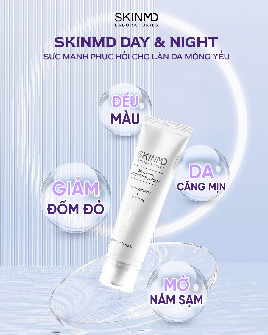 Kem Dưỡng Trắng Da Skinmd Day & Night Brightening Cream 50ml