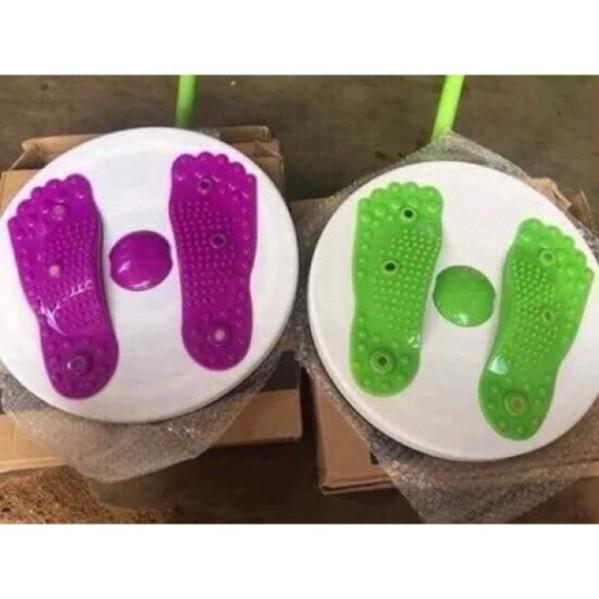 Đĩa xoay eo sắt tập thể dục 360 độ Bàn xoay hình bàn chân tập cơ bụng cho eo thon tại nhà và phòng gym A16