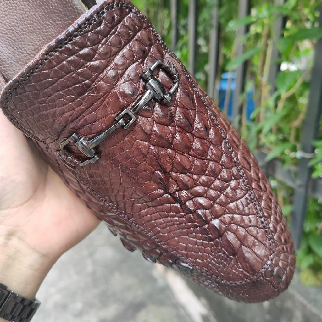 Giày Sục Nam Loại Cao Cấp. Da chân cá sấu siêu đẹp GS1N