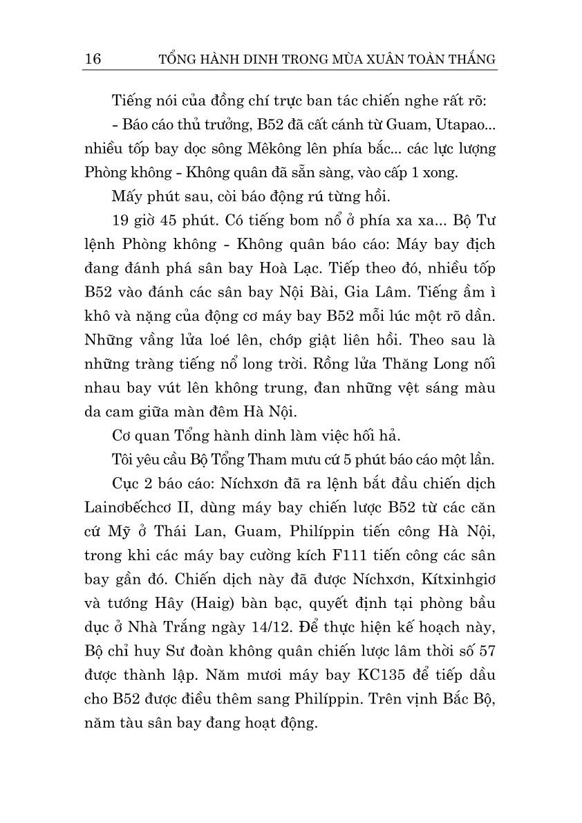 Tổng hành dinh trong mùa xuân toàn thắng - Hồi ức