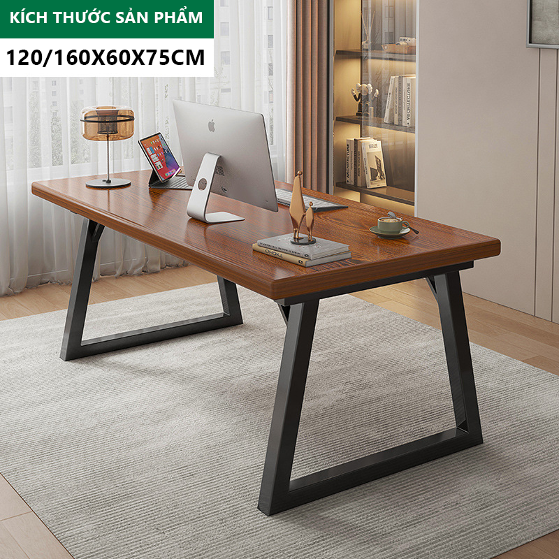 Bàn làm việc văn phòng thiết kế hiện đại mặt gỗ dày 30mm khung thép chống ghỉ thương hiệu IGA - GM121A