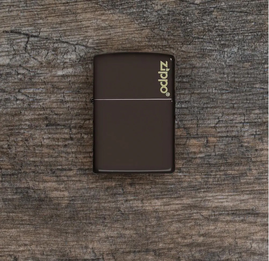 Hình ảnh Bật lửa Zippo 49180ZL Brown Logo - Chính hãng 100%