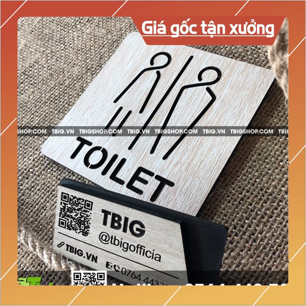 Bảng toilet Nam - Nữ cắt laser mẫu đơn giản