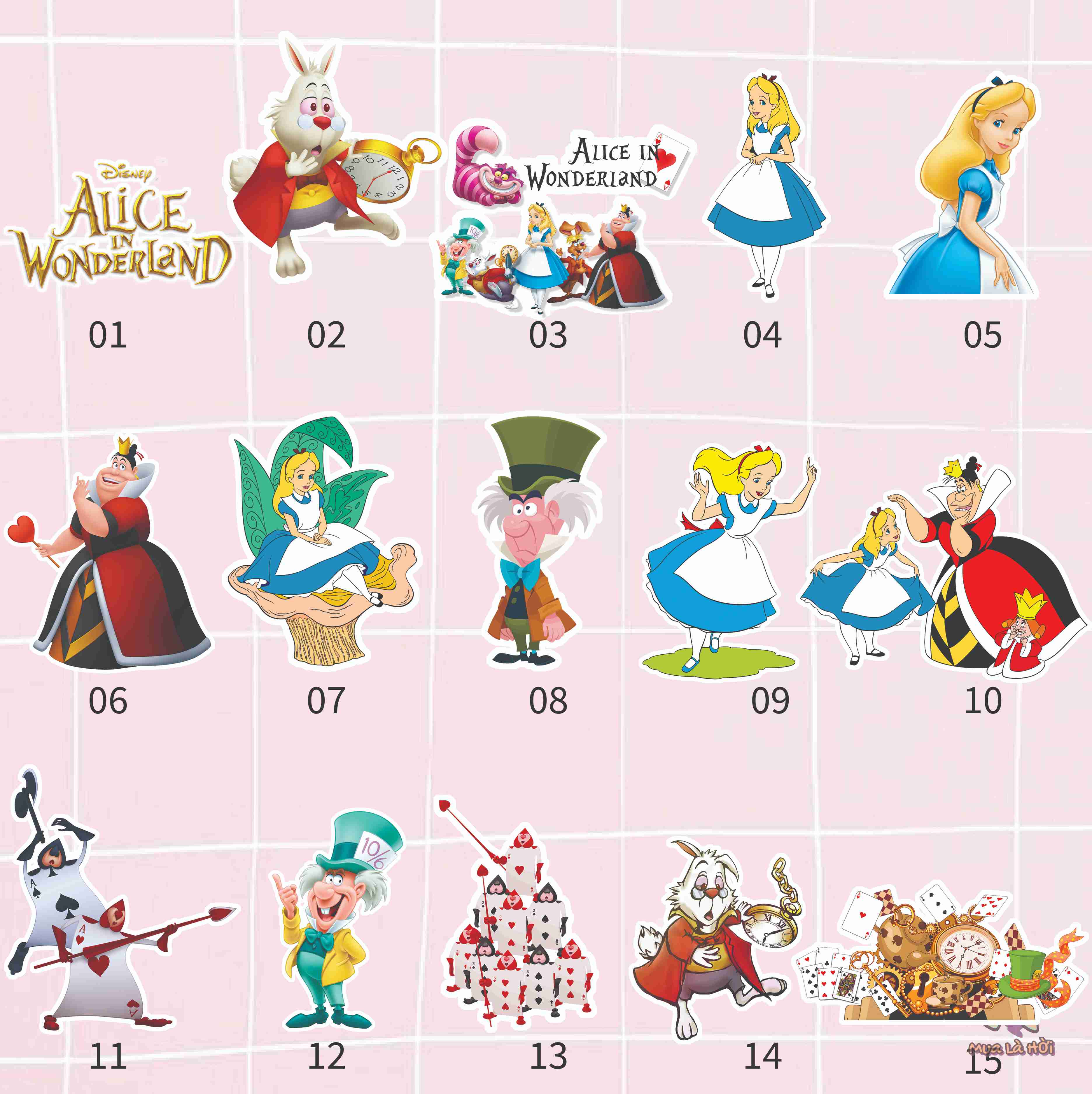 Túi Tote in hình chủ đề Alice in the Wonderland