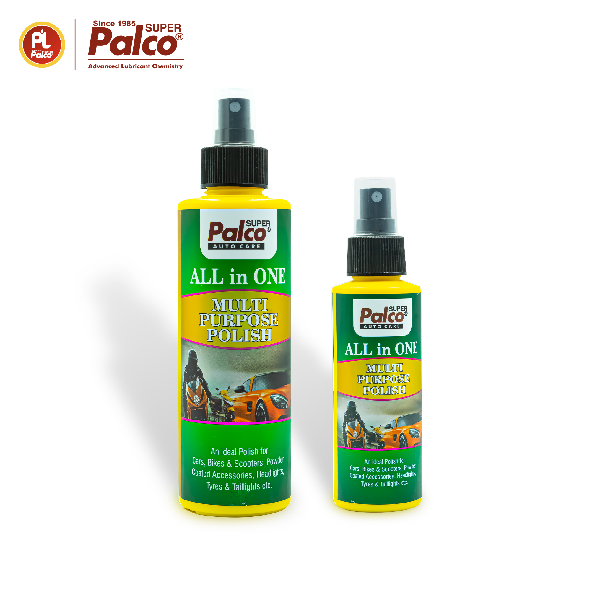 Chai xịt đánh bóng đa năng dành cho ô tô, xe máy, nội thất văn phòng, nhà ở PALCO All In One Polish - Nhập khẩu Ấn Độ