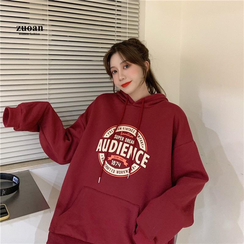 Áo Hoodie AUDIENCE Logo Chữ Tròn Form Rộng Tay Bồng, Áo Hoodie Unisex Form Rộng Nhiều Màu