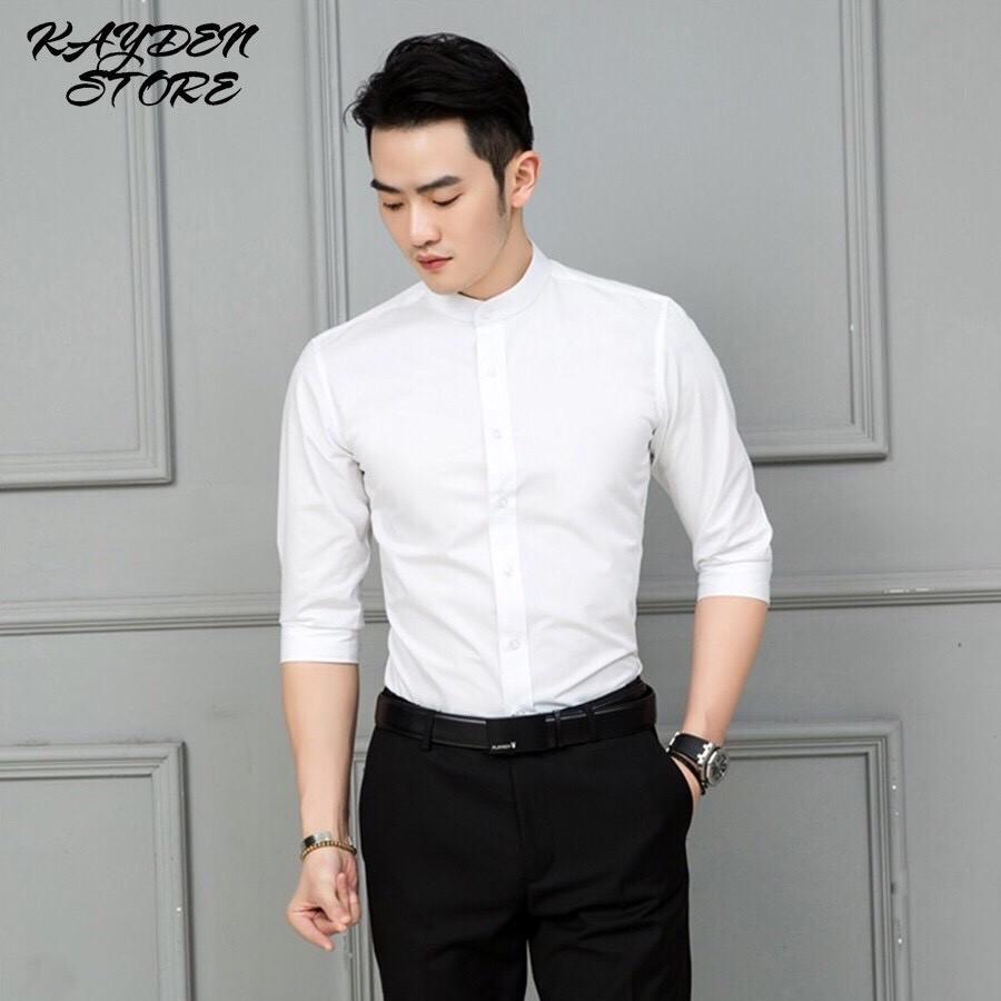 Áo sơ mi nam cổ tàu dài tay kojiba SMCT01_