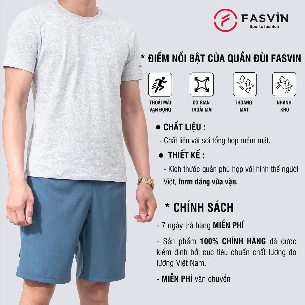 Quần short thể thao nam Fasvin S22491.HN chất liệu cao cấp mềm mịn thoải mái