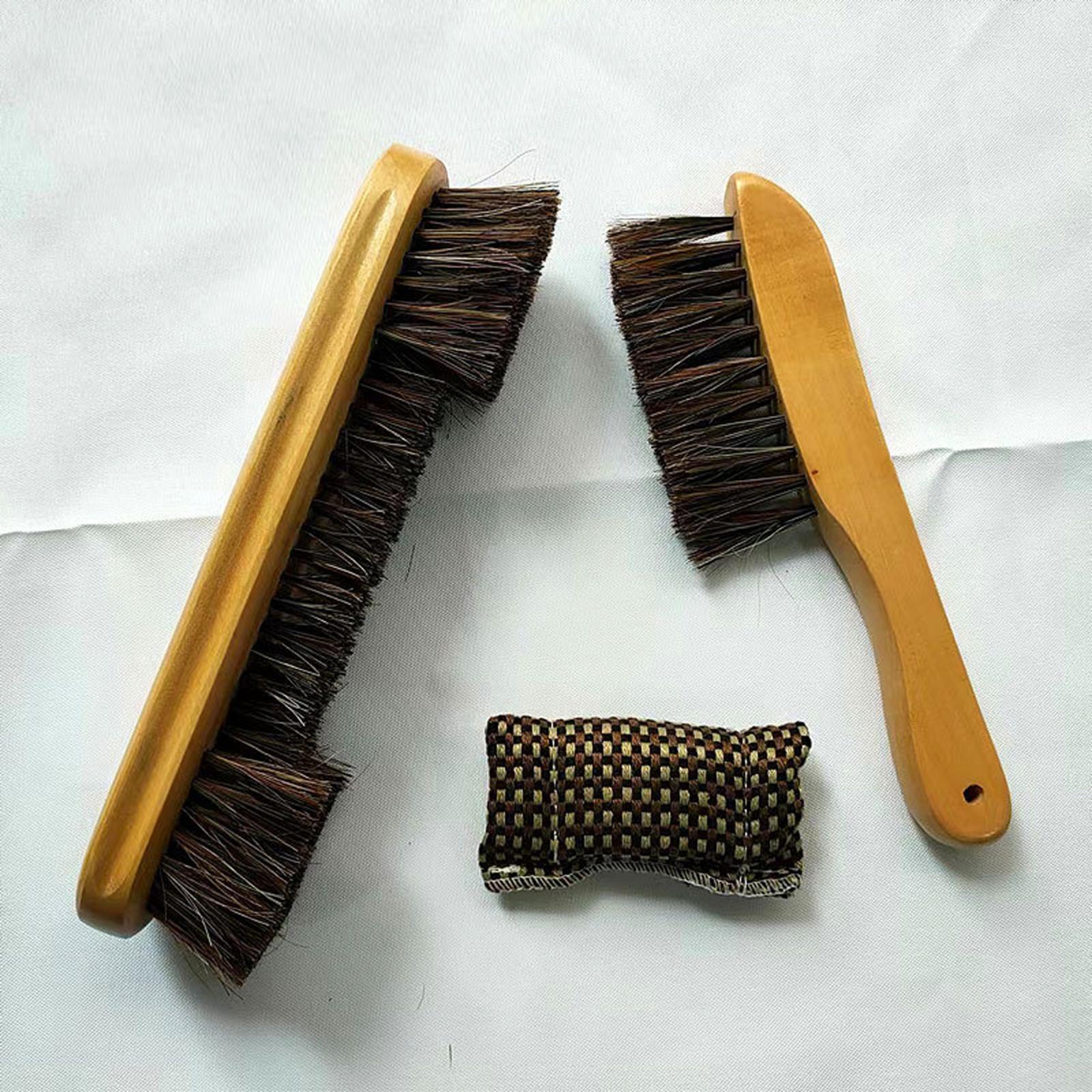 Billiards Table Cleaning Tool, Horse Hair Brush, Cleaning Tool Club Wipe, Wooden Handle Billiards Pool Table  Brush Set, Billiards Brush