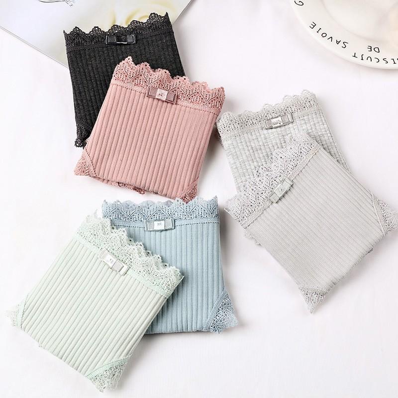 Quần lót nữ sợi bông viền ren