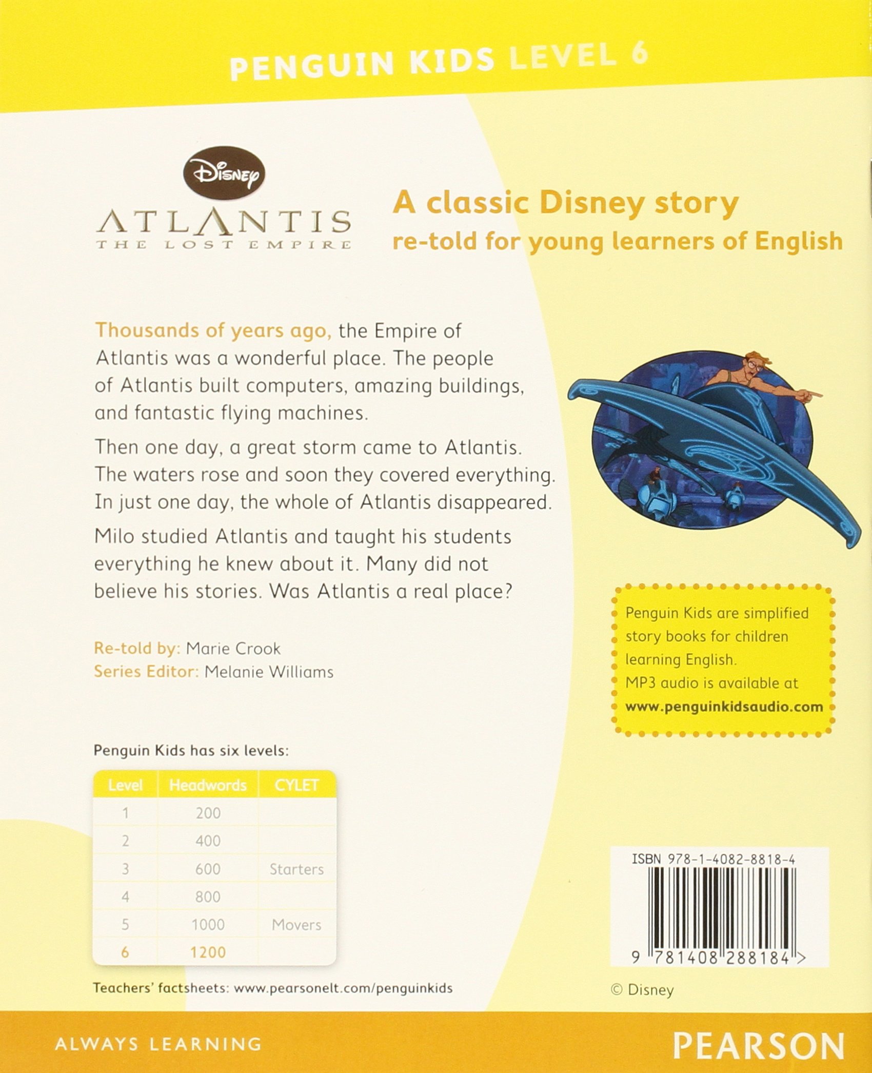 Level 6: Disney Atlantis The Lost Empire (Pearson English Kids Readers)