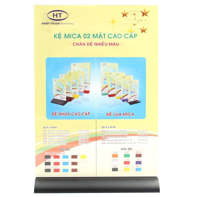 Bảng Menu A4 Mica Đế Nhôm Cao Cấp E37 - Mẫu 3 - Đế Màu Đen