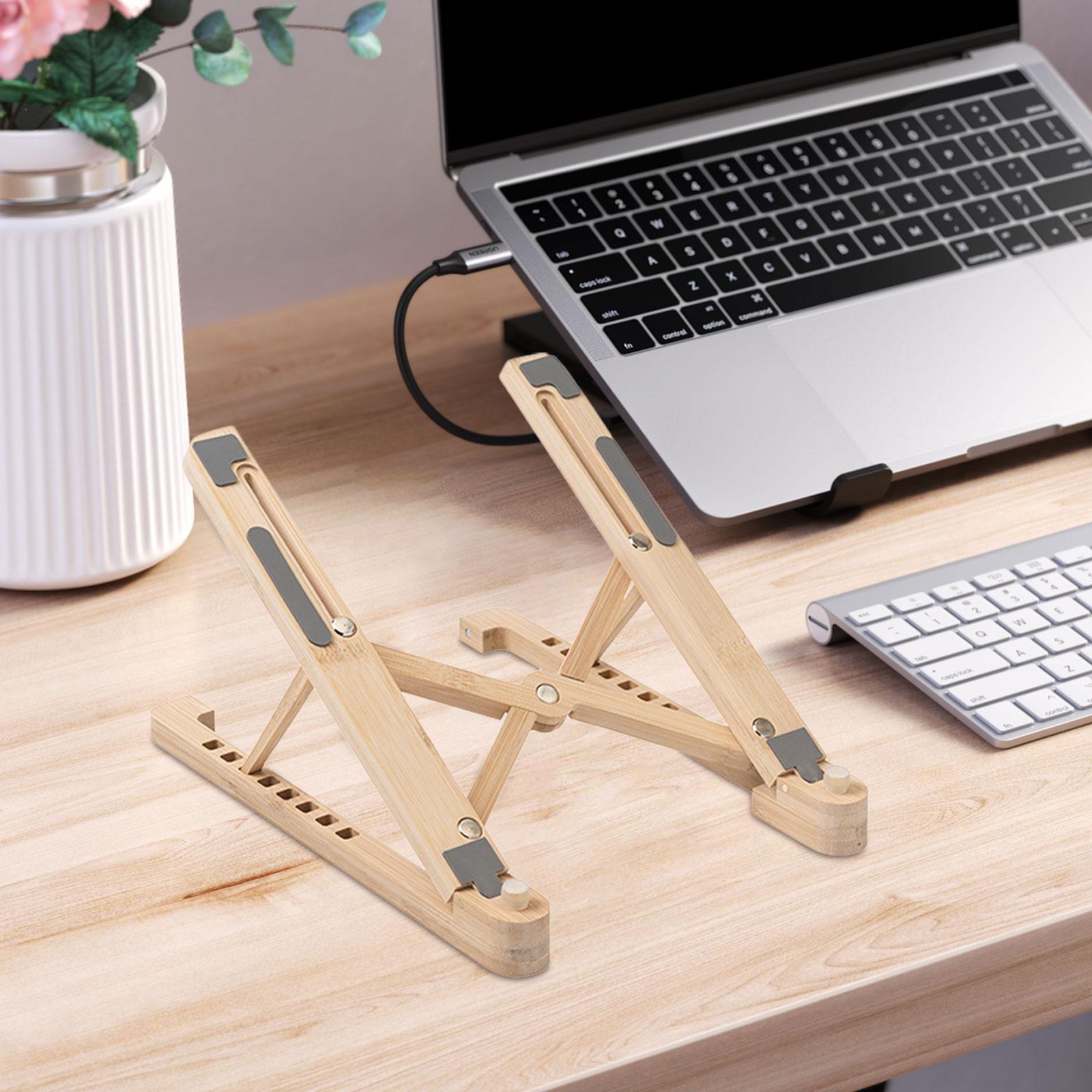 Laptop Stand Laptop Riser Holder Lightweight Folding Portable Universal 8 Height Adjustable Computer Stand Notebook Stand for Work Home Desk
