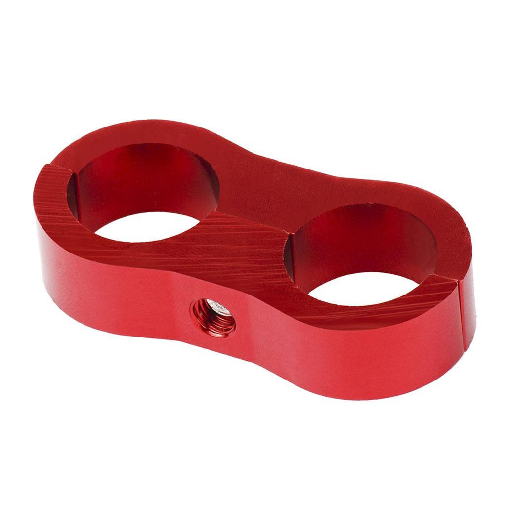 Universal Aluminum Braided Water Hose Separator Clamp AN4 Red