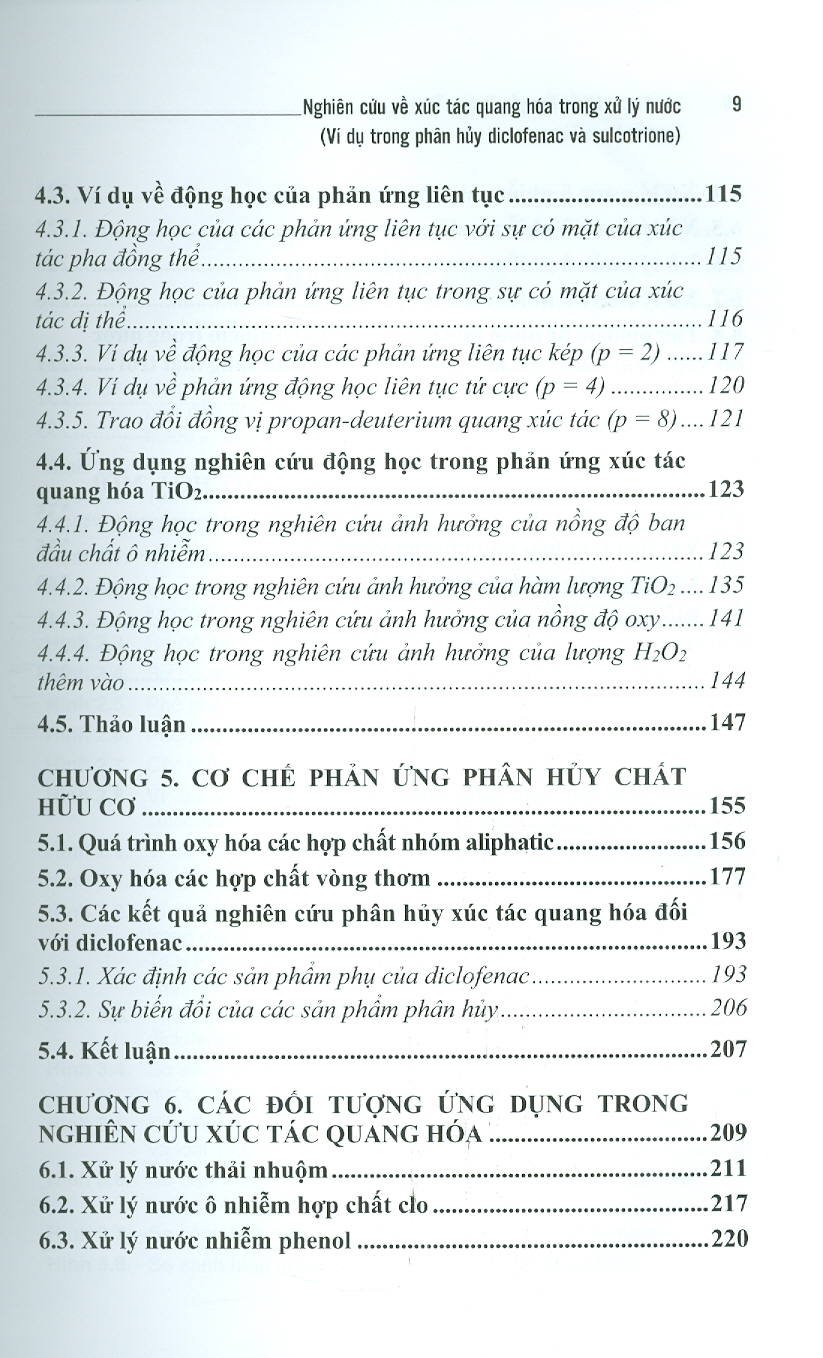 Nghiên Cứu Về Xúc Tác Quang Hóa Trong Xử Lý Nước (Ví Dụ Trong Phân Hủy Diclofenac Và Sulcotrone) (Bìa Cứng)