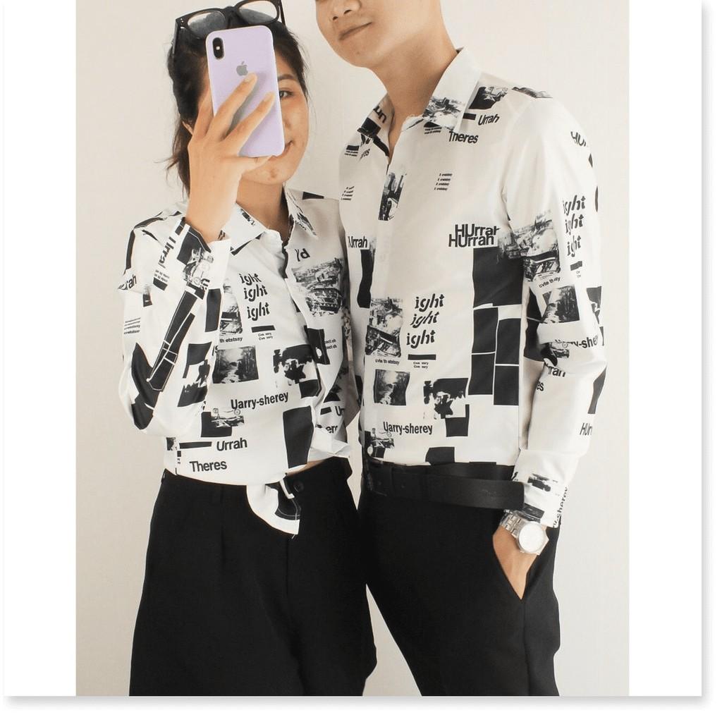 ÁO SƠ MI LỤA 3D CẶP NAM NỮ.THIẾT KẾ HỌA TIẾT MỚI VÀ HÓT NHẤT,CHẤT LIỆU VÃI THOÁNG MÁT THỜI TRANG VINA 1HIT FASHION