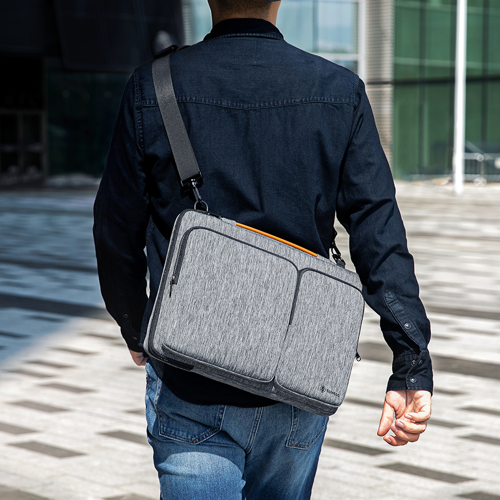 TÚI ĐEO TOMTOC 360* SHOULDER BAGS MACBOOK PRO 15″/MACBOOK 16″ GRAY- HÀNG CHÍNH HÃNG