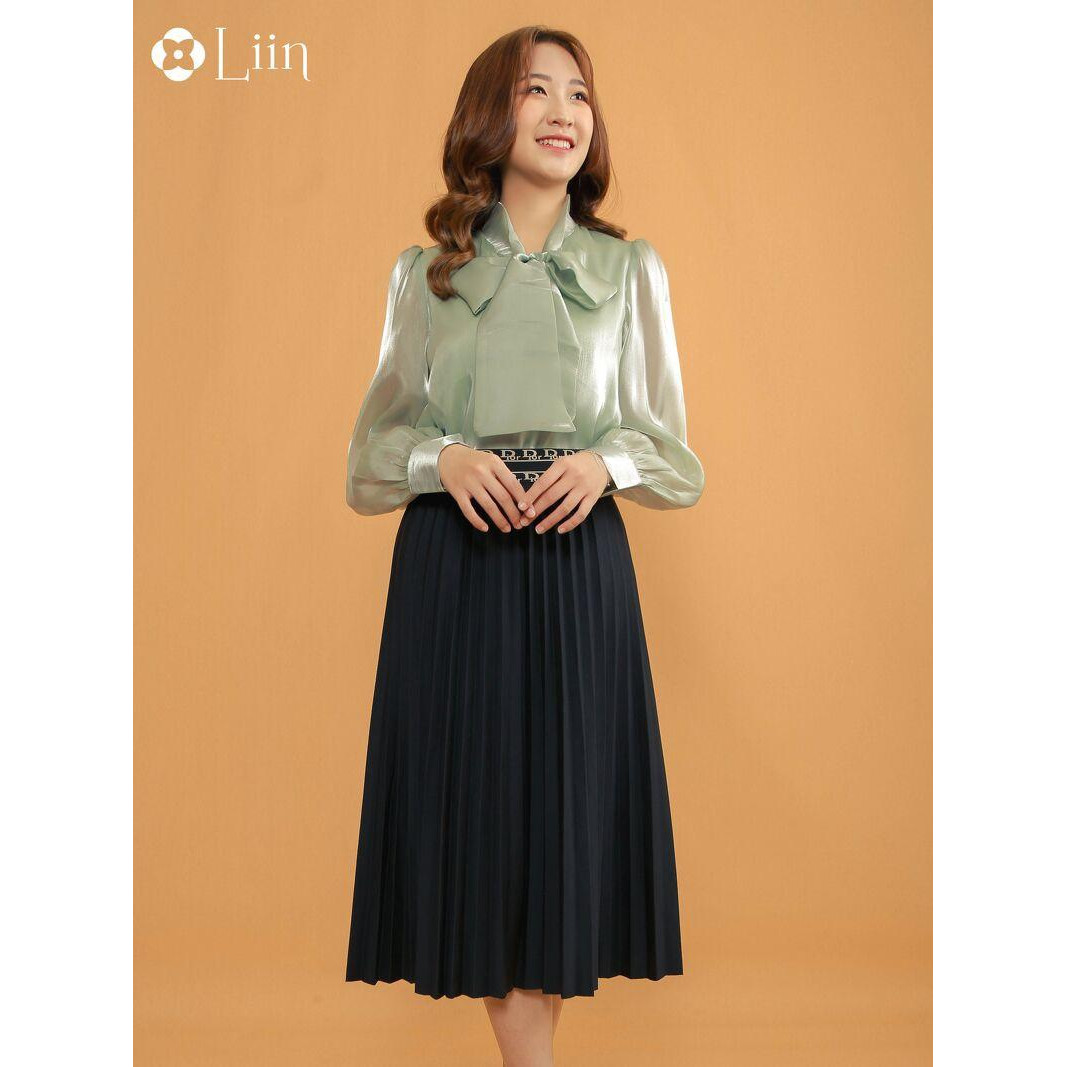 Chân váy nữ xòe cạp cao LINBI CLOTHING đủ màu, freesize, thiết kế cạp chun phối chữ xếp li xinh xắn, sành điệu J4136