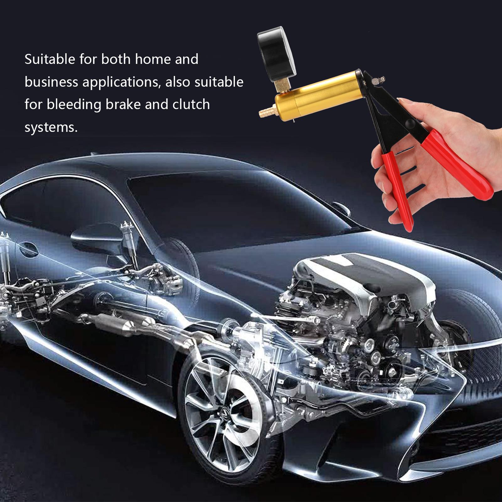 Professional Car Auto Hand Held Vacuum Pressure Pump Brake Bleeder Adaptor Fluid Reservoir Tester Vacuum Bleeding Test