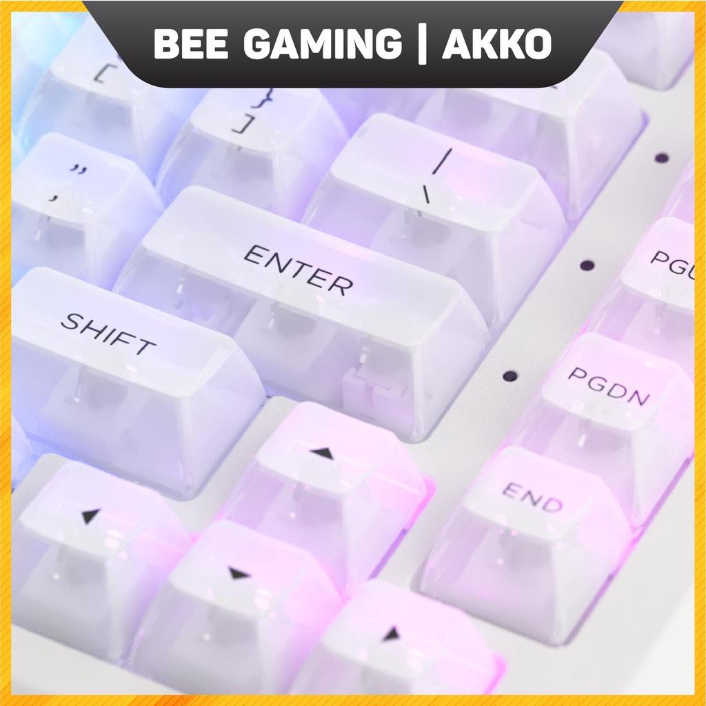 Bộ keycap chính hãng AKKO - Clear PC (Black / White / Tiffany Blue / Clear / Pink) (ASA-Clear Profile /155 nút