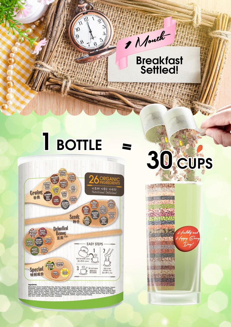 Bột ngũ cốc dinh dưỡng cao cấp 22+ Complete Nutrimix - Organic Avocado 750g hộp thiếc