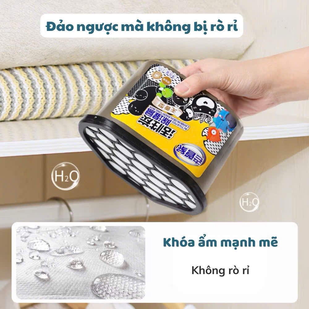 Hộp Hút Ẩm Than Hoạt Tính Chống Ẩm Mốc - Sản Phẩm Hút Ẩm Phòng, Tủ Quần Áo, Giày Dép - HÀNG CHÍNH HÃNG MINIIN