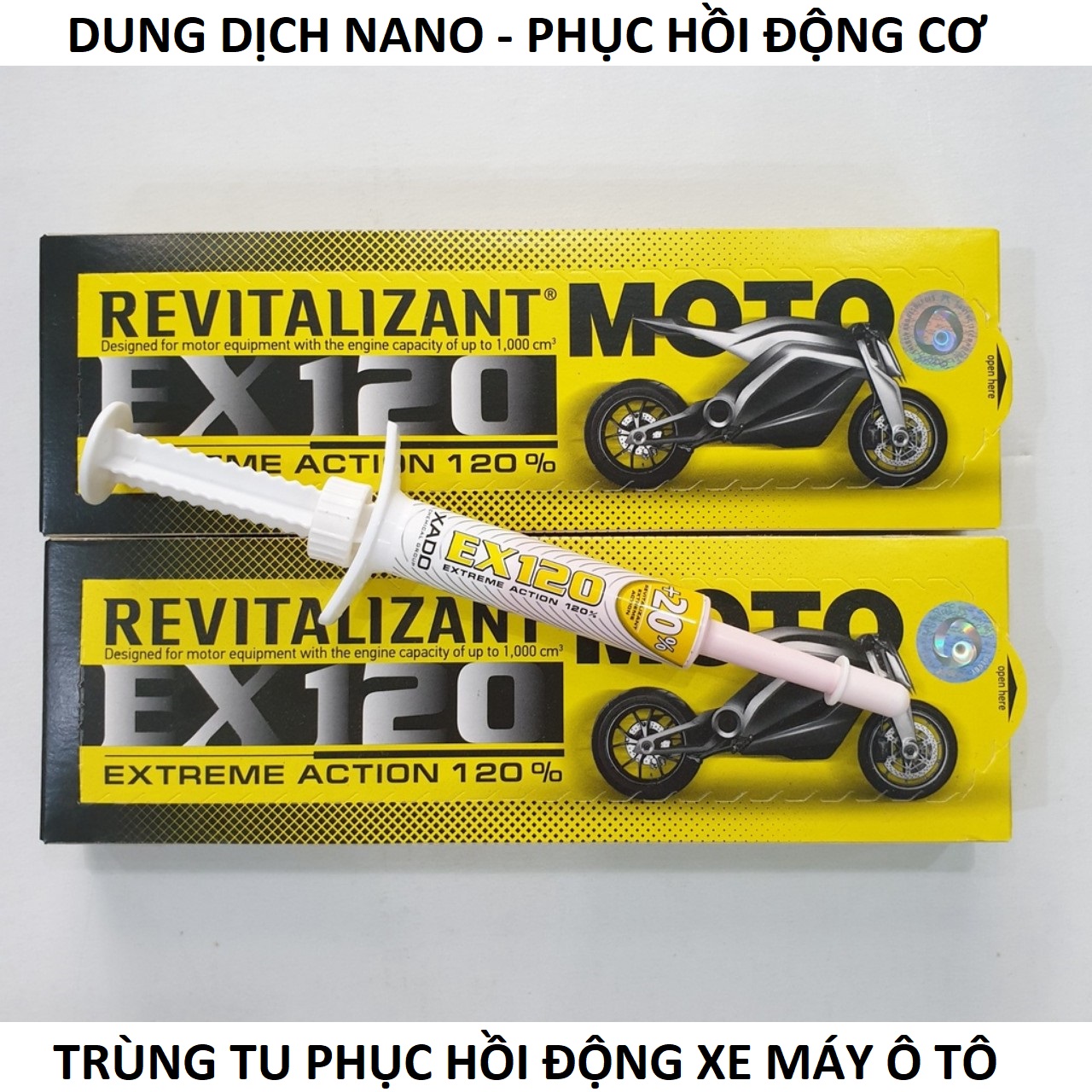 XADO EX120 Chất Phục Hồi Động Cơ Xe Máy Như Mới Giảm Khói Thải