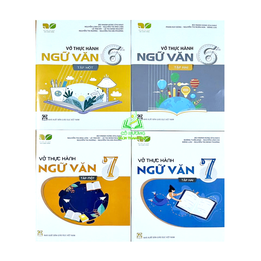 Sách - Combo 4 quyển Vở thực hành Ngữ văn lớp 6 và lớp 7 tập 1+2