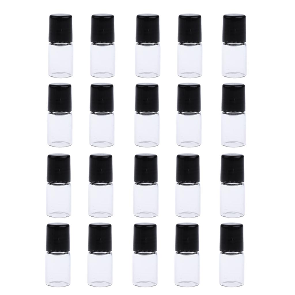 Essential Oils Perfume Storage Carry Travel Bag Pouch + 20 Glass Bottles Set