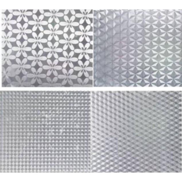5M Giấy Dán Kính Họa Tiết hình hoa trắng Không Cần Keo - Khổ 0.45m
