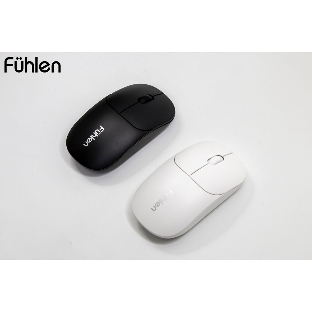 Chuột Không Dây Fuhlen M07s (Ergonomic, DPI 1200, Black/White) - Hàng Chính Hãng