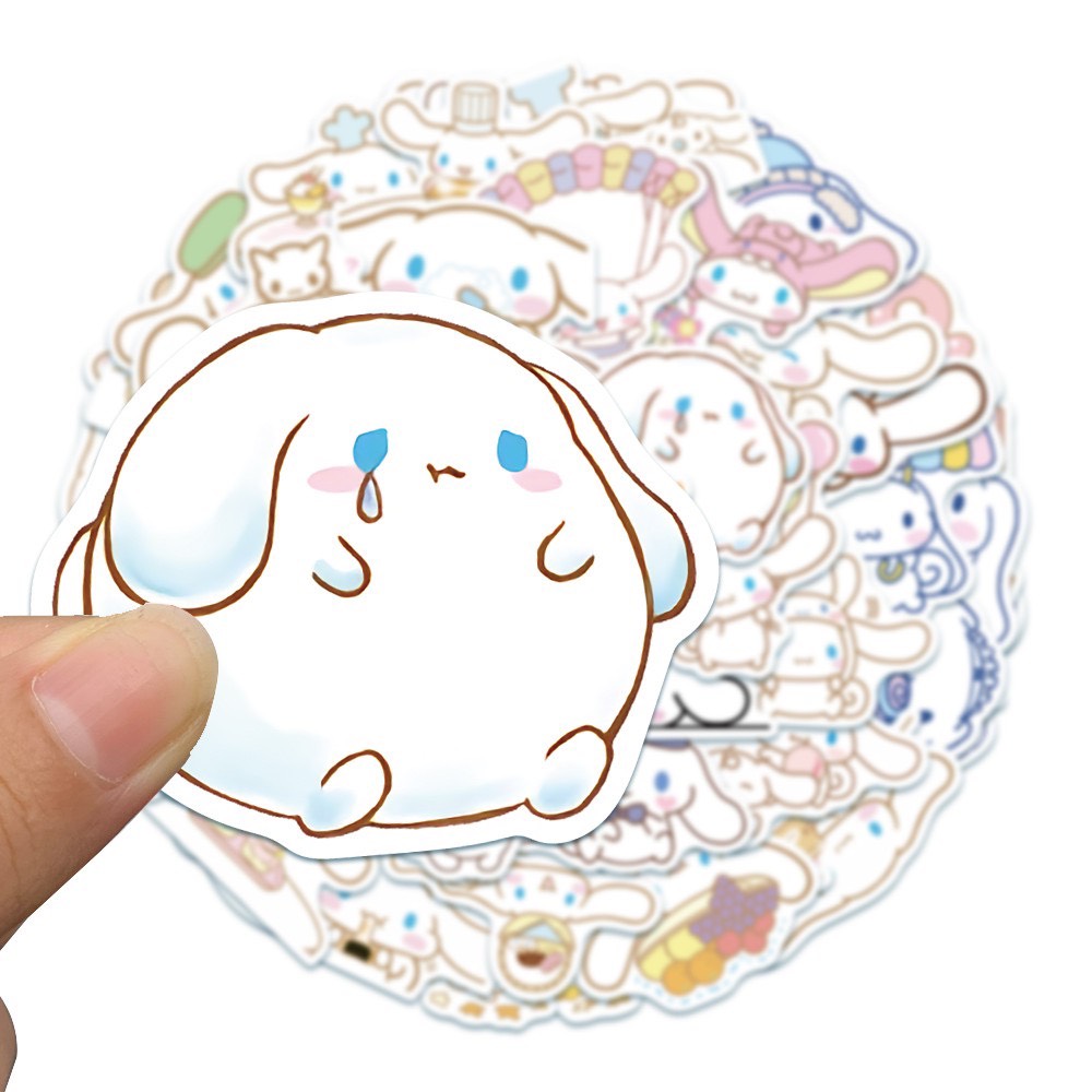 Set 50 Sticker Trang Trí Hình Chú Chó Cinnamon Đáng Yêu