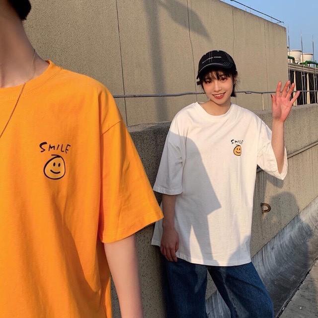 Áo thun tay lỡ form rộng unisex Be Yourself - MẶT CƯỜI SMILE