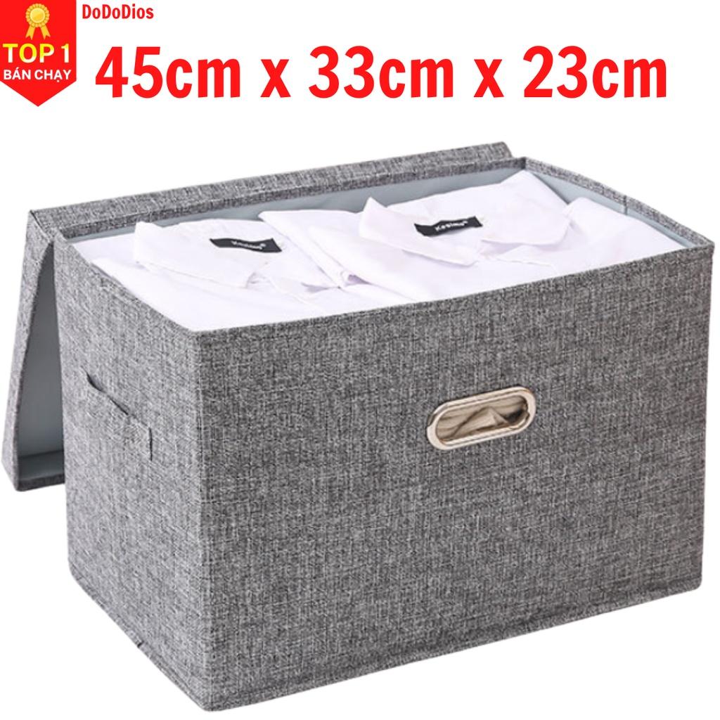 hộp vải đựng đồ quần áo, đồ chơi, linh kiện điện tử - có nắp đậy - chính hãng dododios - TD3B