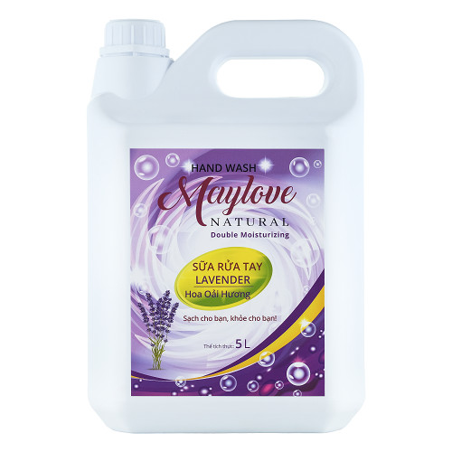 Sữa Rửa Tay Maylove Lavender 5 lít + Tặng 1 Chai SRT Hoa Bằng Lăng 500ml