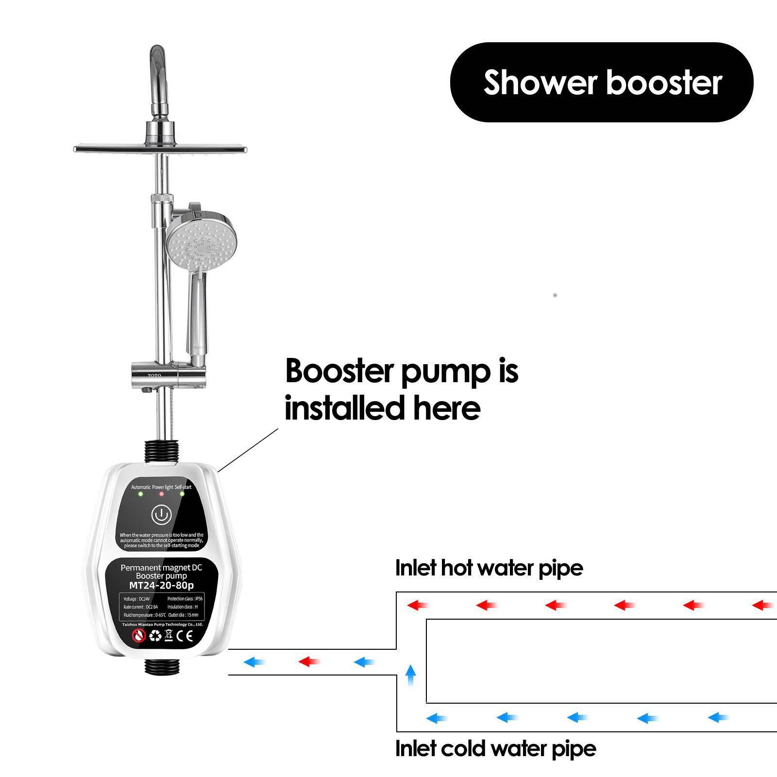 Permanent Water Pressure Pump Auto Heater garden Sink Silent Shower