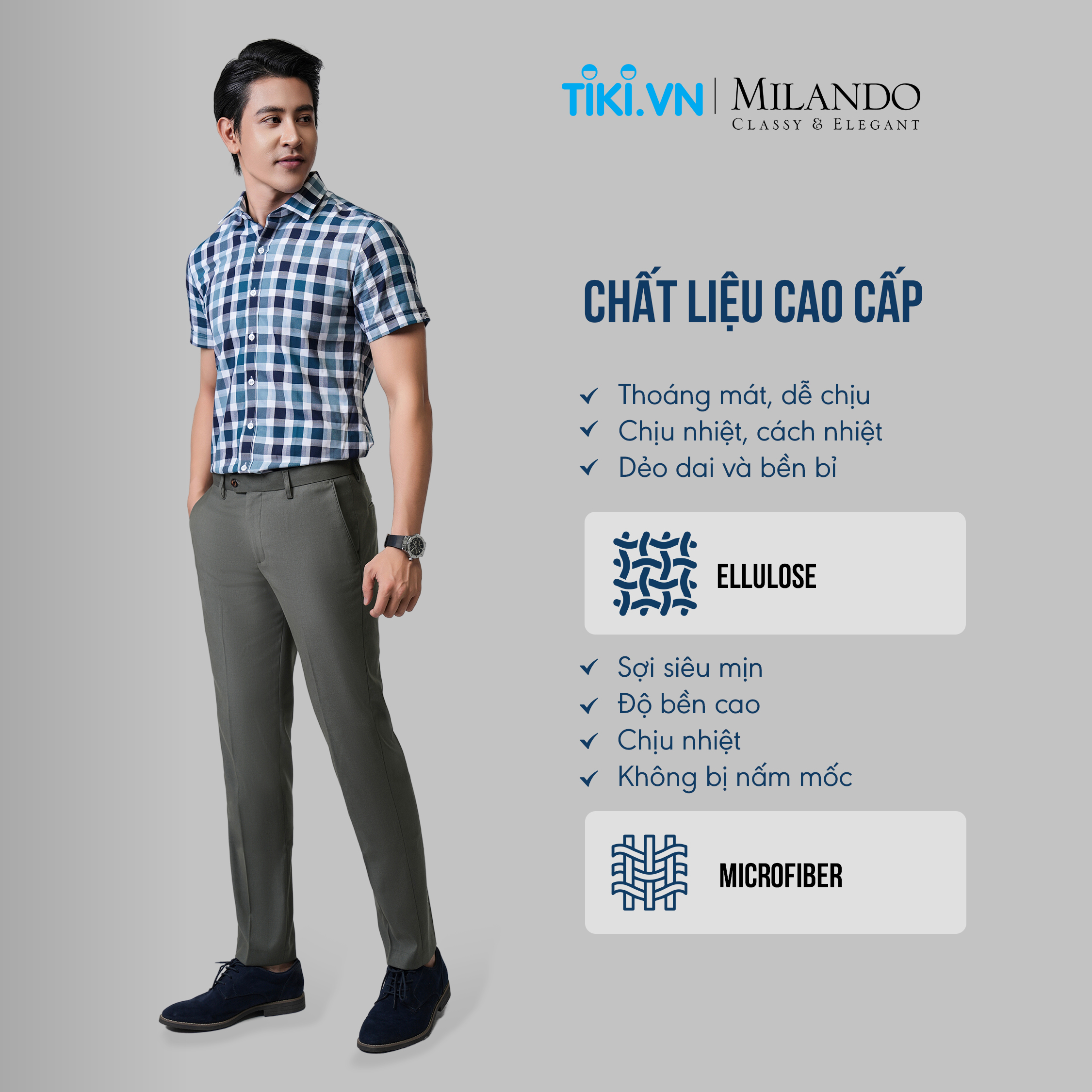 Quần Âu Nam Cao Cấp MYMILANDO Màu Xanh Đen - Chất Liệu Cao Cấp Bền Màu, Kiểu Dáng Slim Fit Trẻ Trung, Thời Trang Công Sở, Dạo Phố, Sự Kiện Sang Trọng