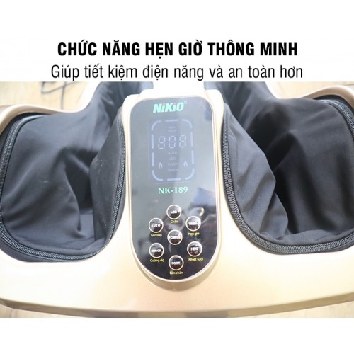 Máy Massage Chân Nhật Bản Nikio NK-189 (Dòng Cao Cấp) - Mát Xa Bàn Chân Và Bắp Chân, Xoa Bóp Dây Ấn Bằng Cao Su Non, Kết Hợp Rung Và Nhiệt Sưởi Đa Năng, Giảm Đau Nhức Chân, Tăng Tuần Hoàn Máu Cho Chân - Tươi Mới Đôi Chân