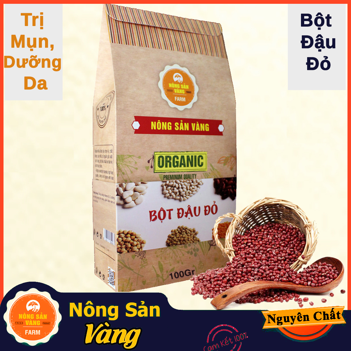 Bột Đậu Đỏ Làm Đẹp 500gr - Nông Sản Vàng