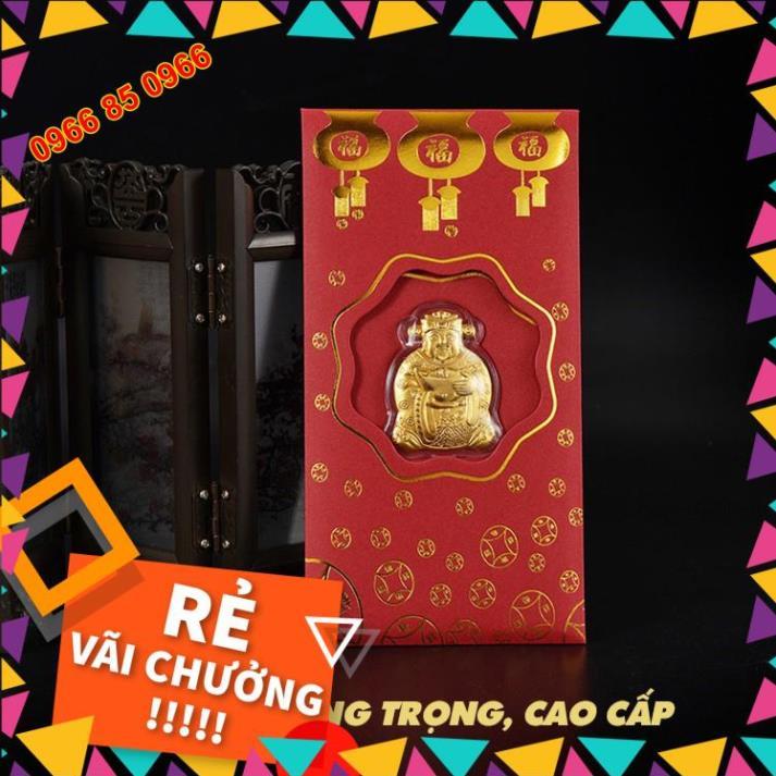 Com bo 50 bao lì xì thần tài làm đồ thờ cúng phong thủy