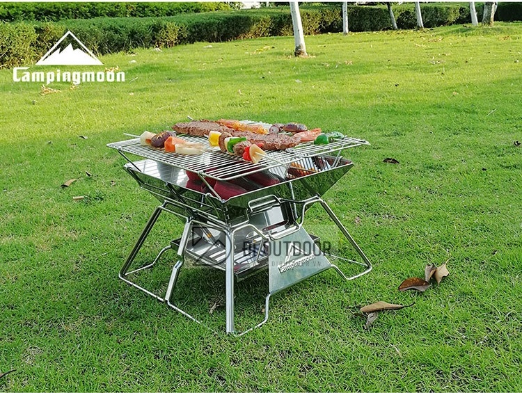 Bếp Nướng Dã Ngoại Campingmoon MT-2 Xếp Gọn 4-5 Người Thép Không Gỉ