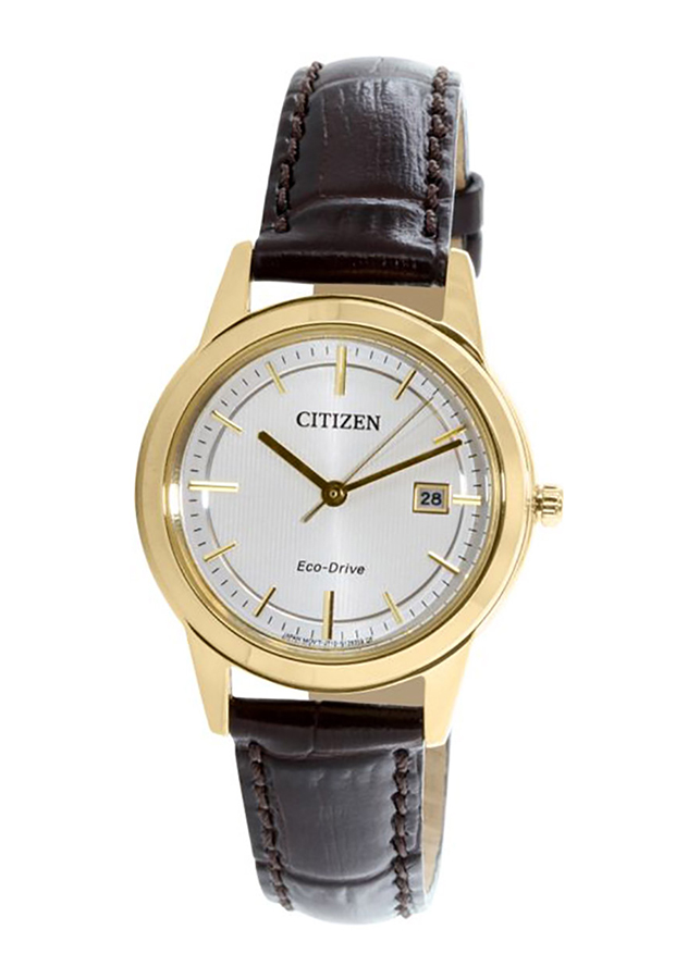 Đồng hồ Nữ Citizen dây da Eco-Drive (Năng Lượng Ánh Sáng) kính cứng FE1083-02A