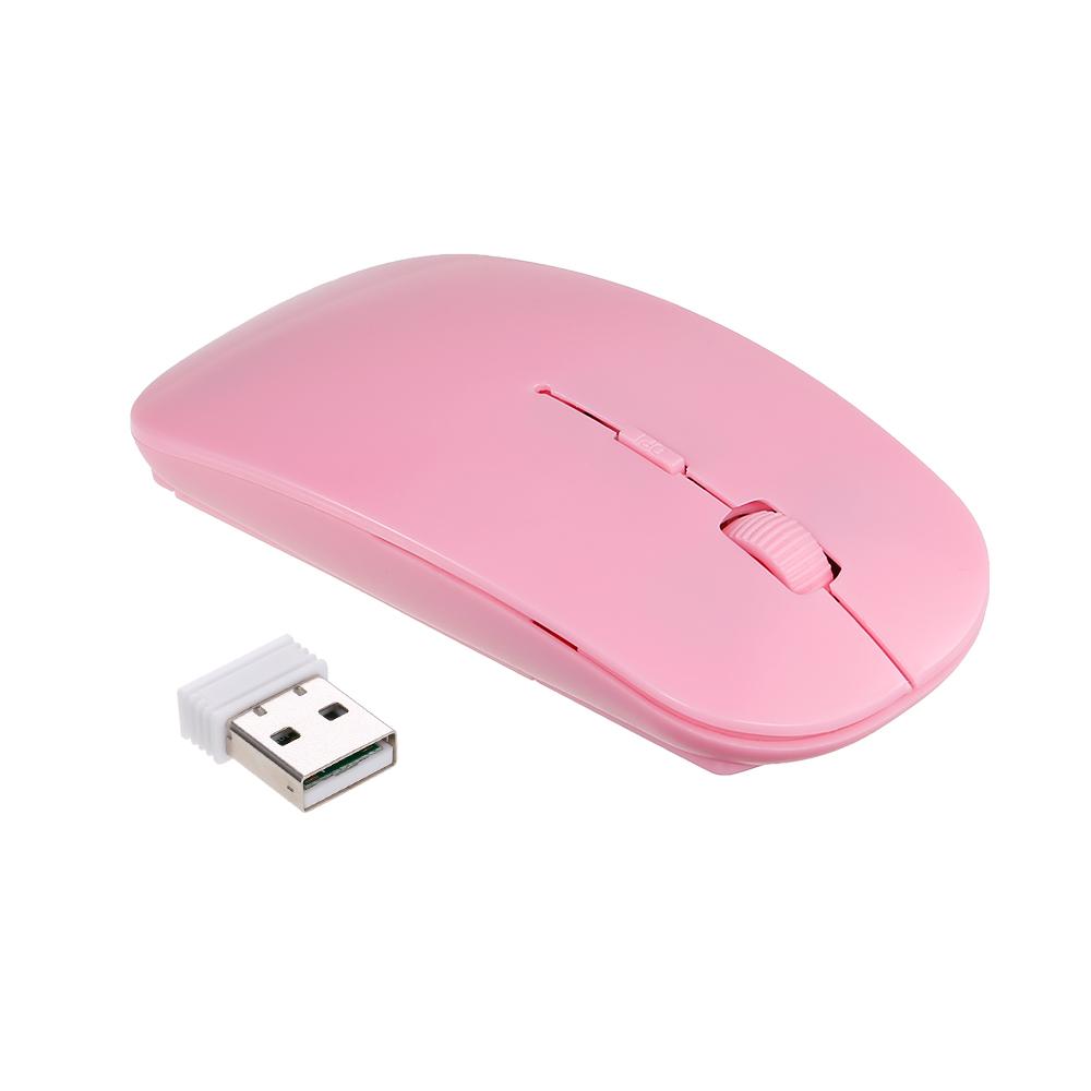 2.4G Wireless Mouse Portable Ultra-thin Mute Mouse 4 Keys Wireless Optical Mouse 1600DPI for Desktop Computer Laptop
