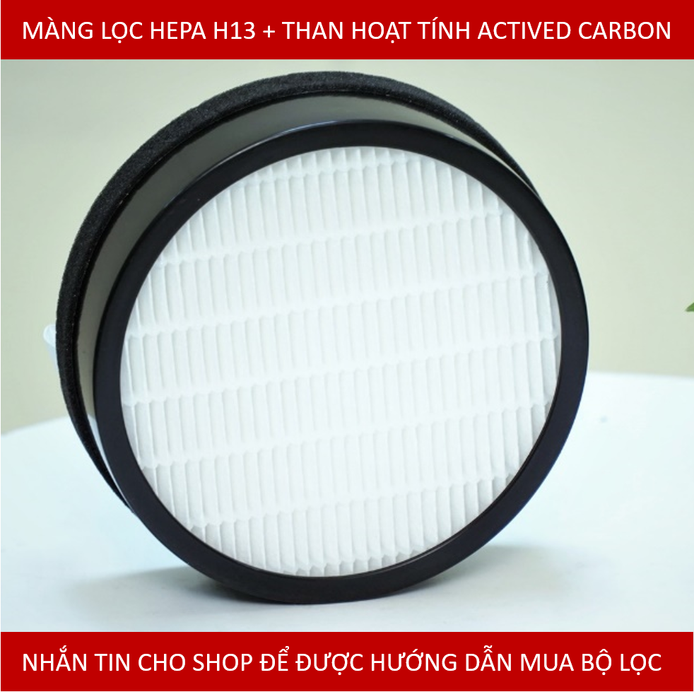 Màng lọc không khí Nhật Bản FUJIHOME bộ lọc bụi mịn PM2.5 - khử mùi - loại bỏ vi khuẩn vi rút cảm biến hiển thị màu sắc - Hàng Nhập Khẩu