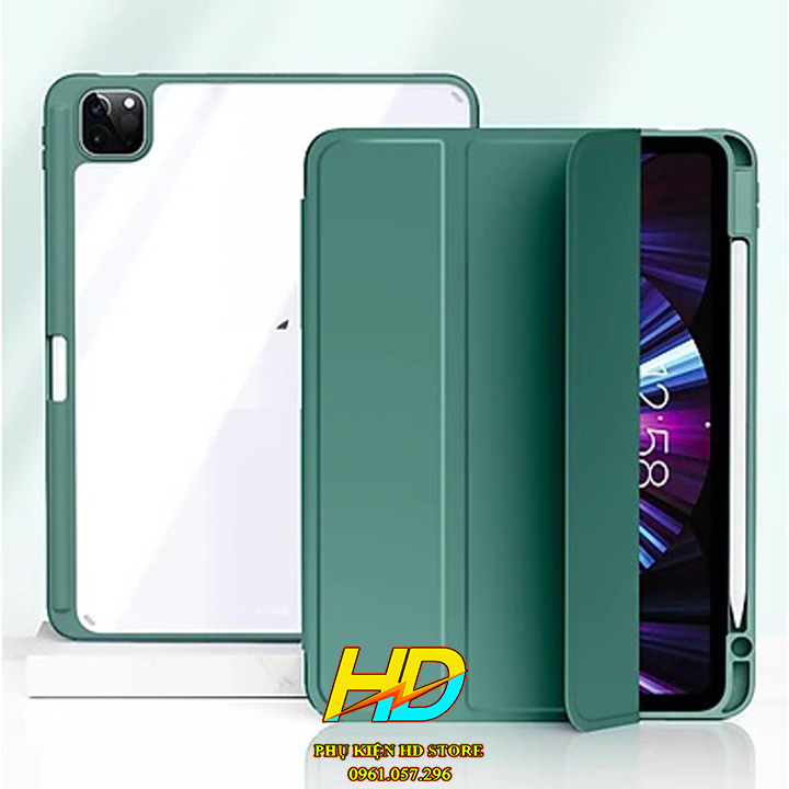 Bao Da Cao Cấp Dành Cho iPad Pro 11 inch 2021/2020/2018 Chính Hãng Mutural Folio Case Lưng Trong Suốt, Chống Sốc, Có Ngăn Đựng Bút Tiện Lợi - Hàng Chính Hãng